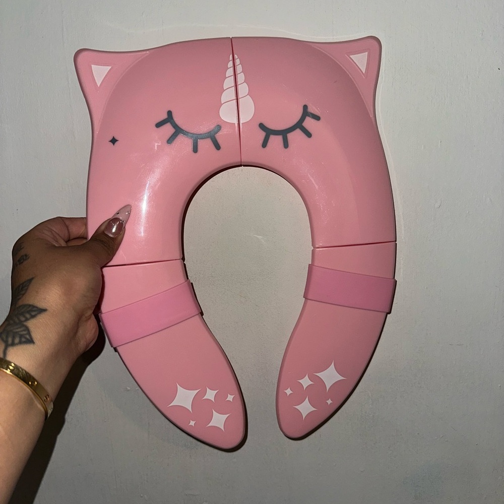 Pink Unicorn Cat foldable Potty Seat